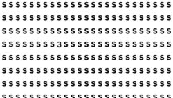 Optical Illusion Challenge: Can You Spot the Number 3 Hidden Among S in 5 Seconds