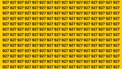 Optical Illusion Challenge: One Number Breaks the Pattern — Spot 937 Among 927s