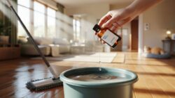 Add just two drops to your mop bucket and your home will smell amazing for days, no vinegar, no lemon needed