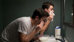 Boys Using Cold Milk on Face for Instant Glow Before Parties — Quick Fix Explained